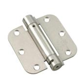 Richelieu Full Mortise Adjustable Spring Hinge, 3-1/2 in (89 mm), 5/8-in Radius, Brushed Nickel