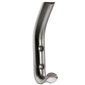 Nystrom Contemporary Double Hook - 4 25/64-in H x 3/4-in W - Brushed Nickel - Metal - 55 lbs Load Capacity