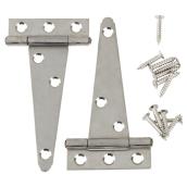 Onward Light Duty T-Hinge - 4-in H - Fixed Pin - Stainless Steel - 2 Per Pack