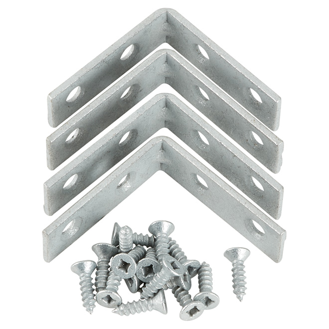 Onward Corner Braces - Steel - Hot-Dipped Galvanized - 4 Per Pack - 5/8-in W x 2-in H