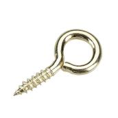 Onward Screw Eyes, 1-3/8 in (35 mm) x 1/8 in (3 mm) Brass (6-Pack)