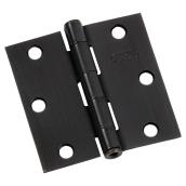 Onward Square Full Mortise Butt Hinge - 3-in W x 3-in H - Loose Pin - Oil-Rubbed Bronze