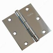 Onward Square Full Mortise Butt Hinge - 3 1/2-in W x 3 1/2-in H - Loose Pin - Chrome