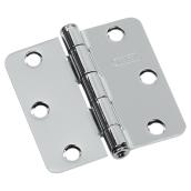 Onward Full Mortise Butt Hinge - 3-in W x 3-in H - Loose Pin - 1/4-in Radius - Chrome