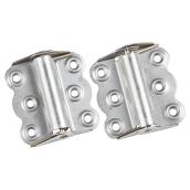 Onward Non-Adjustable Integrated Surface Spring Hinge - 3-in H - 1/4-in Radius - Stainless Steel - 2 Per Pack