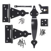 Onward Gate Hardware Kit - Steel - Black - 10-in