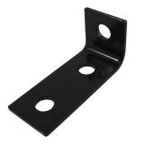 Onward Offset L-Shaped Corner Brace - 3 1/2-in L x 1 1/2-in W - Black - Steel