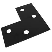 Onward Flat Corner Plates - 3-in W x 6-in L - Black - Steel