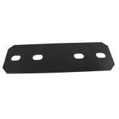 Onward Hardware Adjustable Mending Plate - Steel - Bevelled Corners - 9 1/2-in L x 3-in W x 1/8-in T - Black