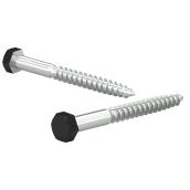 Onward Coloured Lag Bolt Screws - Black Hex Head - Coarse Thread - 2-in L x 1/2-in dia - 3 Per Pack