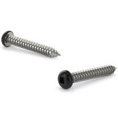 Onward Black-Painted Pan-Head Metal Screw - #8 x 1 1/4-in - Square Drive - Self-Tapping - 12 Per Pack