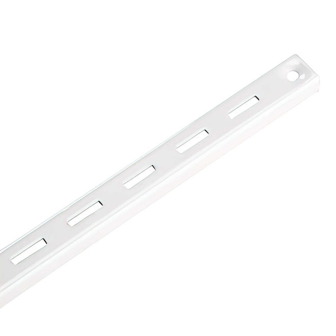 Crémaillère simple pour étagère Onward en métal blanc, 36 po