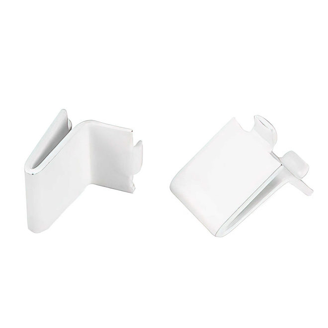 Onward Pilaster Clips in White Metal - Pack of 12