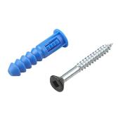 Onward Black-Head 1/2-in Screws with Anchors for Standards - Pack of 6