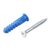 Onward White-Head 1/2-in Screws with Anchors for Standards - Pack of 6