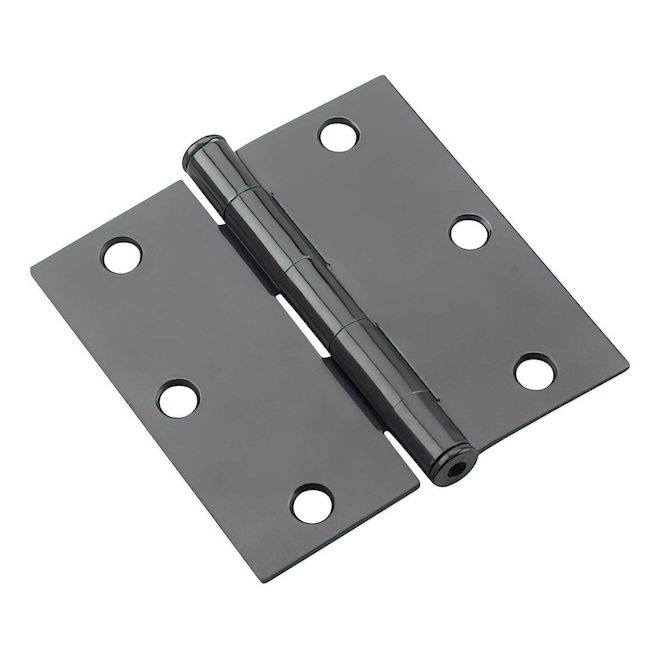 Onward 3.5-in Black Steel Square Hinges - 12/Pack