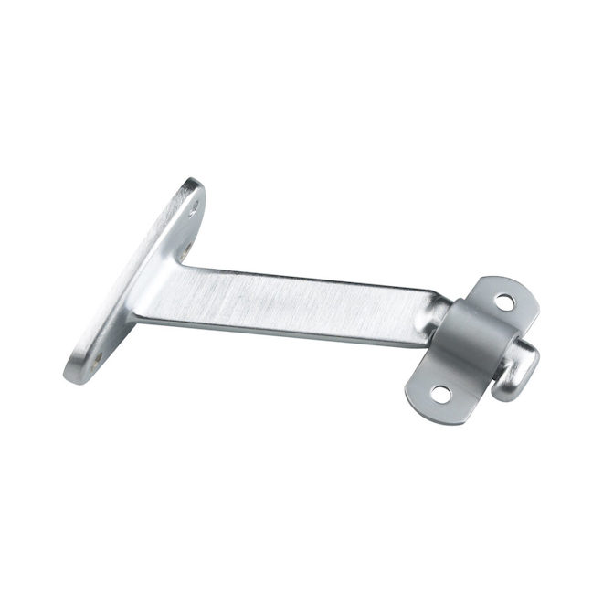 ONWARD Handrail Bracket 4-inch in Aluminum with Brushed Chrome Finish