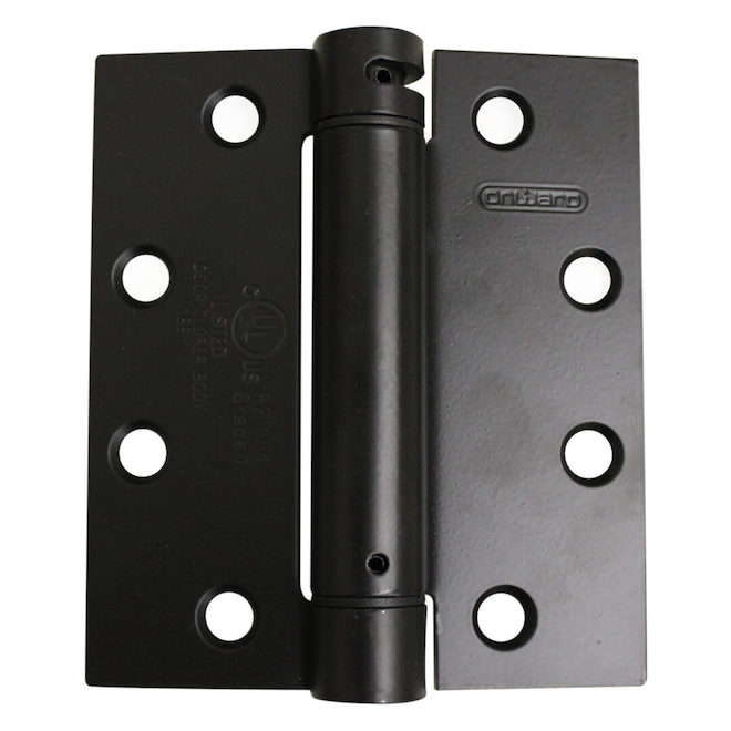 ONWARD Mortise Butt Hinge with Adjustable Spring 4.5-in - Black Steel