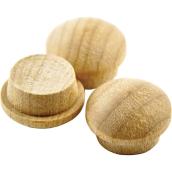 Boutons Richelieu en bois de bouleau 1/2 po avec tête ronde, paquet de 25
