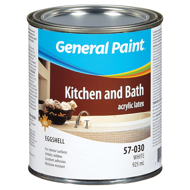GENERAL PAINT Interior Kitchen and Bathroom Latex Paint GE0057030-14 | RONA