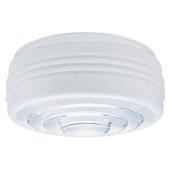Abat-jour tambour en verre, blanc et transparent