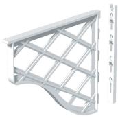 Vanguard End Support Shelf Bracket - White - Plastic - 150-lbs Load Capacity