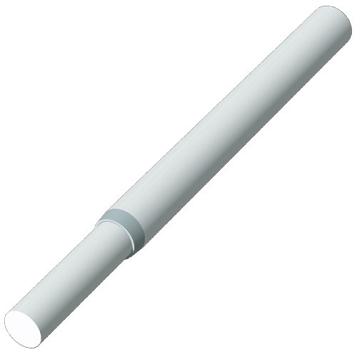 Vanguard Extendable Closet Rod - Powder-Coated Metal - White - 48-in to 72-in L x 1.13-in dia