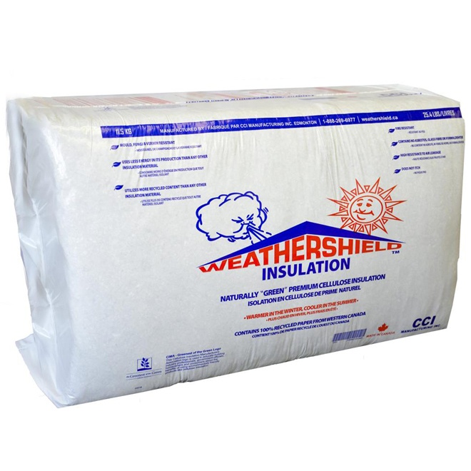 Weathershield ­Cellulose Blowing Insulation - Thermal Resistance - Fibre Component