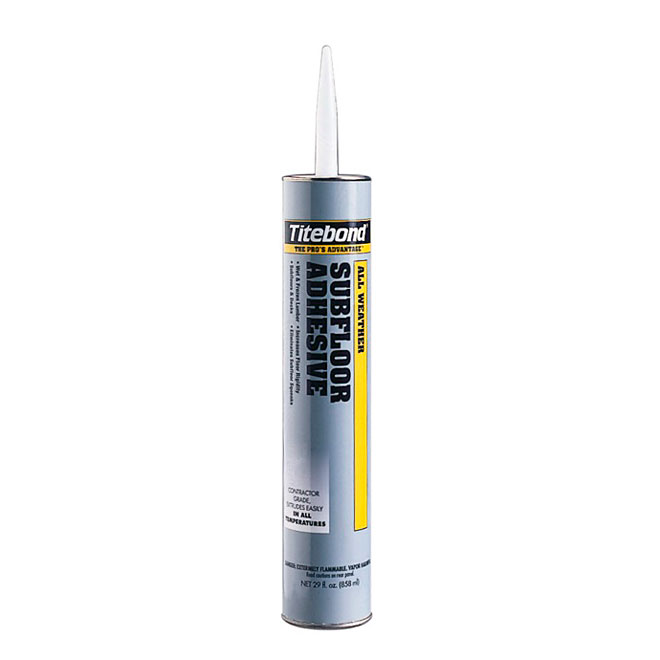 Titebond All-Weather Subfloor Adhesive - Flexible - Dries Clear - 795 ml