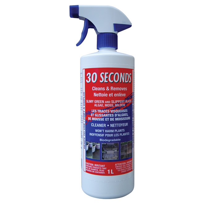 30 Seconds Outdoor Spray Cleaner - Biodegradable - Removes Algae and Slime - 1 L