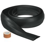 Trousse de cache-fils Duraline pour plancher, PVC, 2,5 po x 15 pi, noir