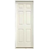 Metrie Prehung Interior Door - Traditional 6-Panel Hollow Core - Right-Hand Swing - 28-in W x 80-in H