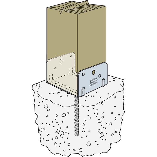 Sabot d'armature Simpson Strong-Tie pour abri-auto 6x6