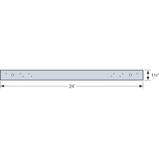 Simpson Strong PWF Strap tie Galvanized Steel 24-in x 1.5-in