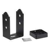 Simpson Strong-Tie Adjustable Post Base - 16 Gauge - Black Powder-Coated Finish - 1 Per Pack - 3-in L x 4 1/16-in W