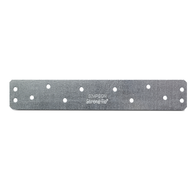 Simpson Strong-Tie Straight Foundation Straps - 12 Gauge - Galvanized Finish - 1 Per Pack - 8-in L x 1 3/8-in W