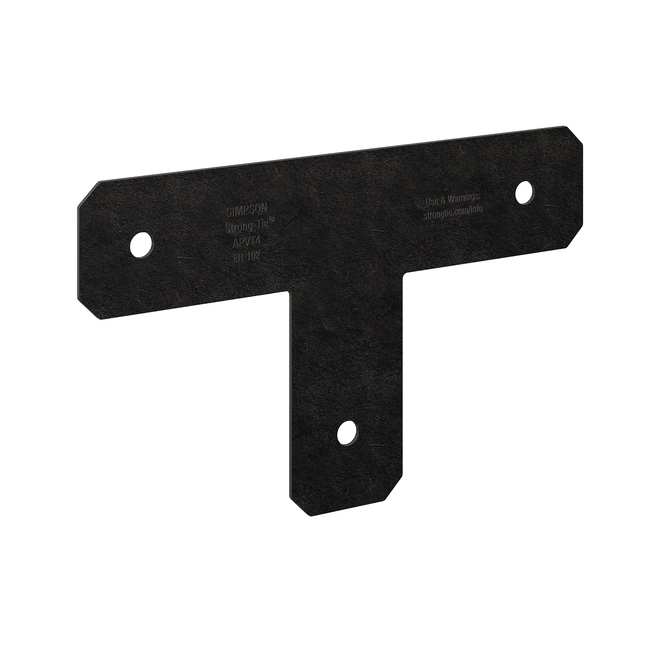 Simpson Strong-Tie Decorative Flat T Strap - 13 1/2-in L x 3-in W - 12-Gauge - Black Powder-Coated ZMAX Galvanized
