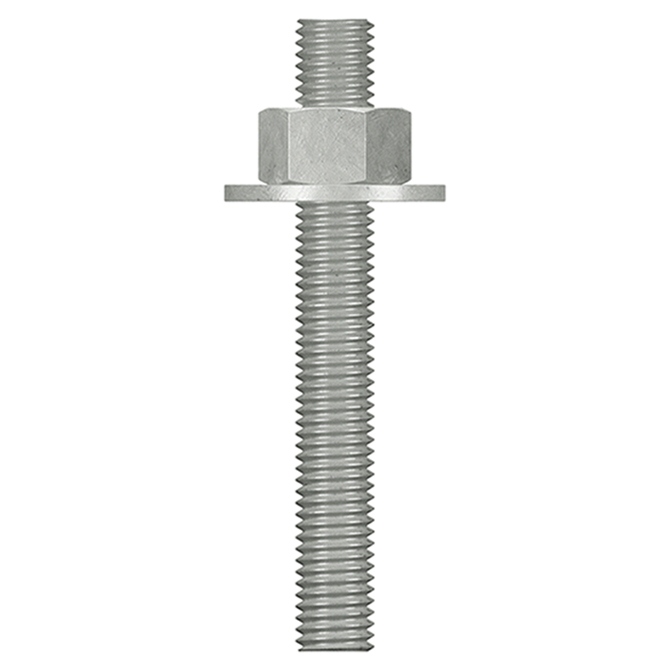 Threaded Retrofit Bolt - Carbon Steel - 5/8-in x 5-in