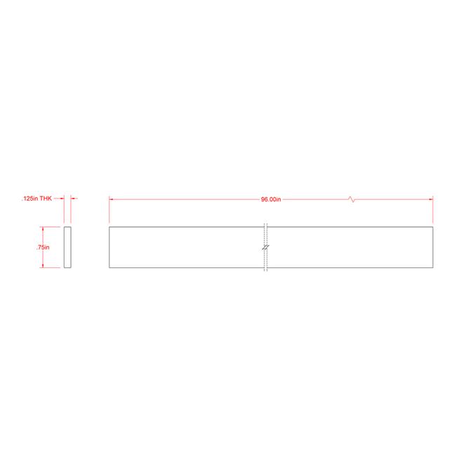 Hillman Aluminum Metal Flat Bar