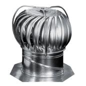 Turbine rotative galvanisée avec support externe, 12"