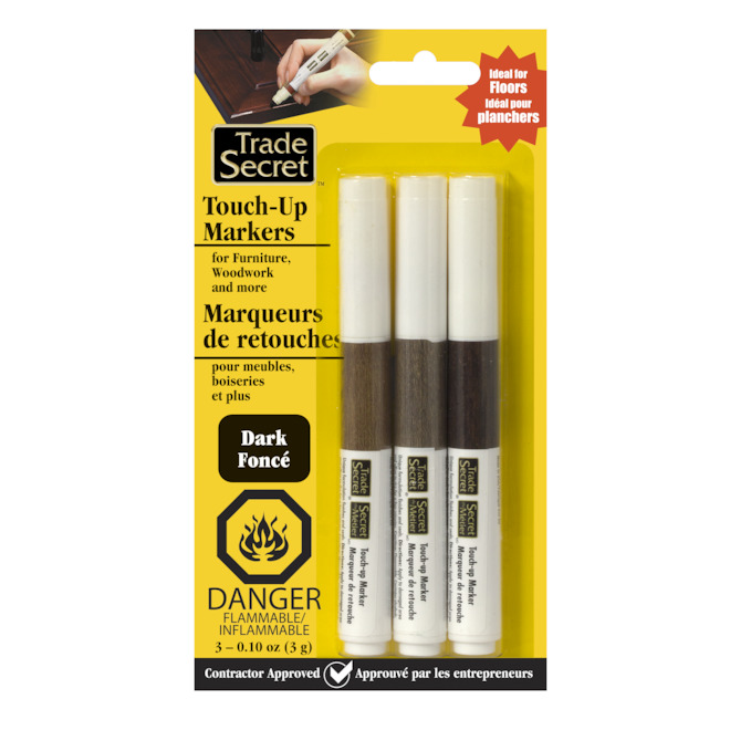 Trade Secret Touch-Up Markers - Dark Tone -  For Wood - 3 Per Pack
