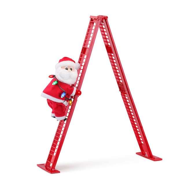 Père Noël grimpeur Mr.Christmas 17 po rouge