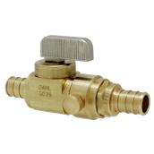 PEX In-line Stop and Isolation Valve with Drain
