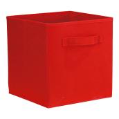 Tiroir en tissu Cubeicals de ClosetMaid, propylène non tissé, 2 poignées, 11 po H. x 10 1/2 po l. x 10 1/2 po p., rouge