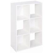 Organisateur de rangement blanc ClosetMaid, 6 cubes, empilable, 35,875 po H. x 24,125 l. x 11,625 po P.