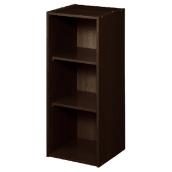 ClosetMaid Stackable Storage Organizer - Freestanding - Espresso - Laminated Wood - 3 Compartments
