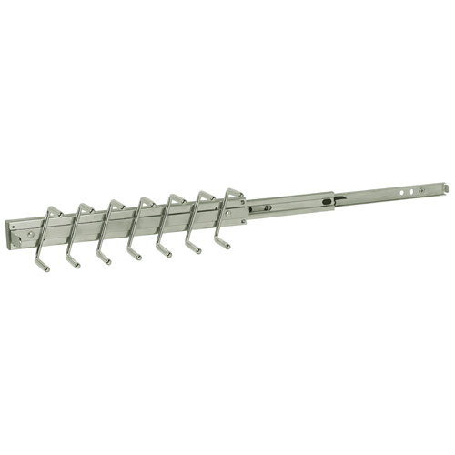 ClosetMaid SuiteSymphony Tie and Belt Rack - Powder-coated Steel - Satin Nickel - 3-in H x 2 1/2-in W x 13-in D