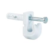 ClosetMaid Wall Clip - Pre-Loaded - Resin - White - 1.5-in D x 1-in H x 0.5-in W