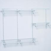 Système de rangement ShelfTrack de ClosetMaid en acier enduit de vinyle blanc, 72 po x 85 1/2 po x 12 po