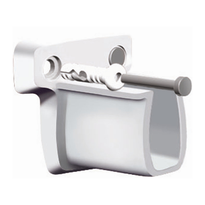 ClosetMaid SuperSlide Wall Bracket - Resin - White - Fixed Mount - 2-in H